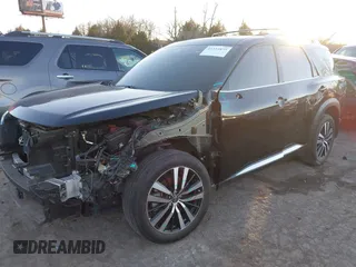 2024 Nissan Pathfinder Platinum with VIN 5N1DR3DG3RC206971, listed as a IAAI auction lot 41453835 with 27,303 mi miles. Bid and sale history available at carsss.com. Image 2.