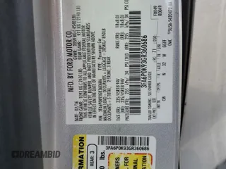 2016 Ford Fusion Titanium with VIN 3FA6P0K93GR360686, listed as a Copart auction lot 50760895 with 187,369 mi miles and Salvage title. Bid and sale history available at DreamBid. Image 14.