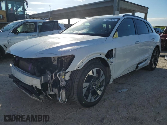 2022 Audi e-tron Premium with VIN WA1AAAGE5NB006164, listed as a Copart auction lot 79692604 with 15,918 mi miles and Salvage Title. Bid and sale history available at carsss.com. Image 1.