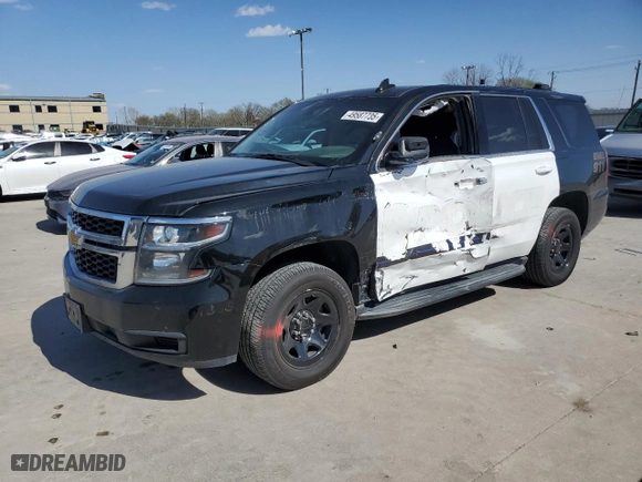 2018 Chevrolet Tahoe Commercial with VIN 1GNLCDEC3JR215701, listed as a Copart auction lot 49587735 with 68,732 mi miles and Salvage Title. Bid and sale history available at carsss.com. Image 1.