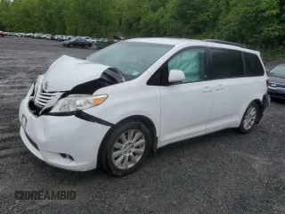 2015 Toyota Sienna LE with VIN 5TDJK3DCXFS126604, listed as a Copart auction lot 56987355 with 102,079 mi miles and Salvage title. Bid and sale history available at DreamBid. Image 1.