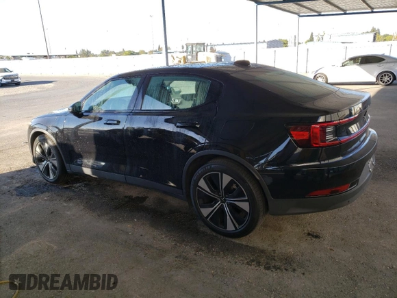 2023 Polestar 2 with VIN YSMEG3KA7PL142187, listed as a Copart auction lot 75898314 with 48,338 mi miles and Salvage Title. Bid and sale history available at carsss.com. Image 2.