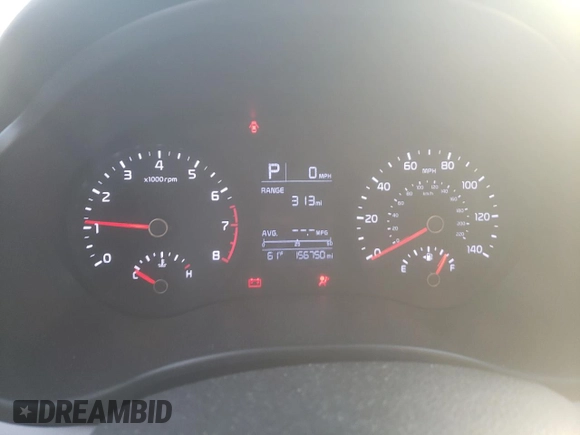 2020 Kia Rio LX with VIN 3KPA24AD8LE358188, listed as a Copart auction lot 82241944 with 156,750 mi miles and Salvage Title. Bid and sale history available at DreamBid. Image 9.