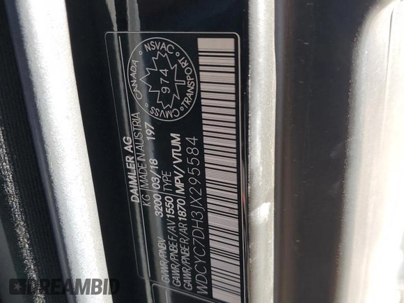 2018 Mercedes-Benz G 63 AMG with VIN WDCYC7DH3JX295584, listed as a Copart auction lot 82331254 with 46,921 mi miles and Salvage title. Bid and sale history available at DreamBid. Image 13.