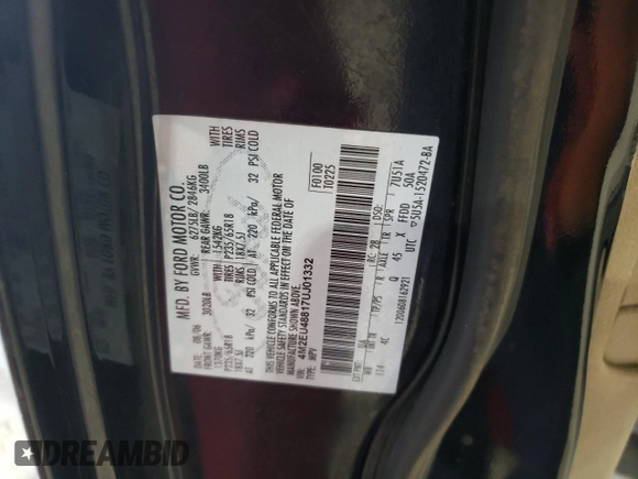 2007 Mercury Mountaineer Premier with VIN 4M2EU48817UJ01332, listed as a Copart auction lot 47256995 with 159,102 mi miles and Salvage Title. Bid and sale history available at carsss.com. Image 13.