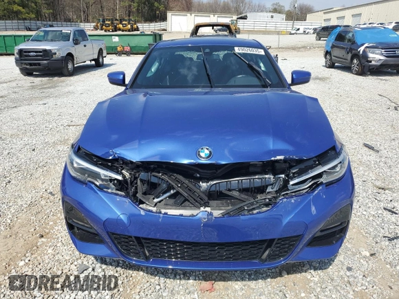 2021 BMW 3 Series 330i with VIN 3MW5R1J0XM8C03213, listed as a Copart auction lot 49026035 with 54,051 mi miles and Salvage Title. Bid and sale history available at carsss.com. Image 5.