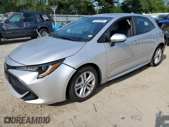 2019 Toyota Corolla Hatchback SE with VIN JTNK4RBE4K3055431, listed as a Copart auction lot 66910604 with 96,443 mi miles and Salvage Title. Bid and sale history available at carsss.com. Image 1.