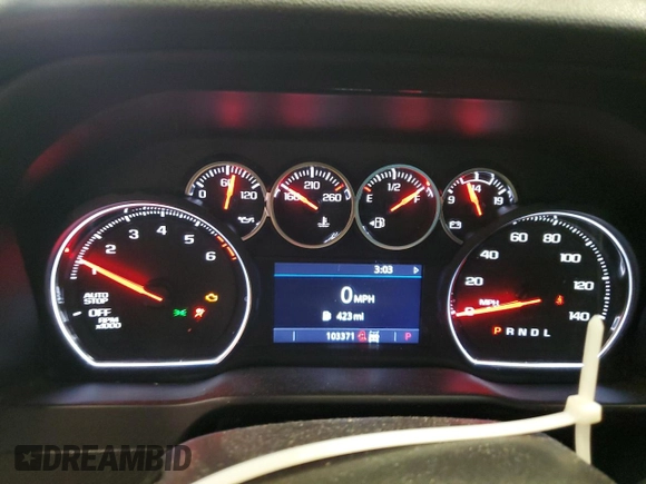 2021 Chevrolet Silverado 1500 LT with VIN 1GCUYDED6MZ135451, listed as a Copart auction lot 46998905 with 103,371 mi miles and Salvage Title. Bid and sale history available at carsss.com. Image 9.