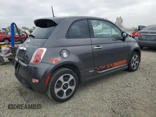 2014 FIAT 500e with VIN 3C3CFFGE7ET294608, listed as a Copart auction lot 52554225 with 67,857 mi miles and Salvage title. Bid and sale history available at DreamBid. Image 3.