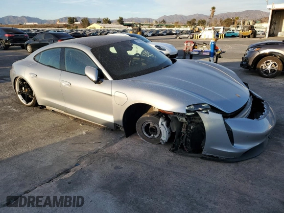 2021 Porsche Taycan 4S with VIN WP0AB2Y16MSA43990, listed as a Copart auction lot 81328264 with 43,190 mi miles and Salvage title. Bid and sale history available at DreamBid. Image 4.