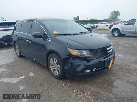 2014 Honda Odyssey EX-L with VIN 5FNRL5H64EB114709, listed as a IAAI auction lot 42131146 with 145,616 mi miles and . Bid and sale history available at DreamBid. Image 1.