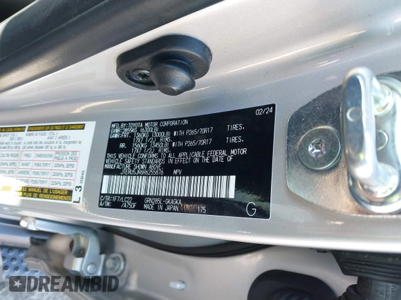 2024 Toyota 4Runner TRD Off Road z VIN JTERU5JR6R6255876, wystawiony jako IAAI lot #41281427 z przebiegiem 11 474 mil mil oraz . Historia ofert i sprzedaży dostępna na DreamBid. Obrazek 9.
