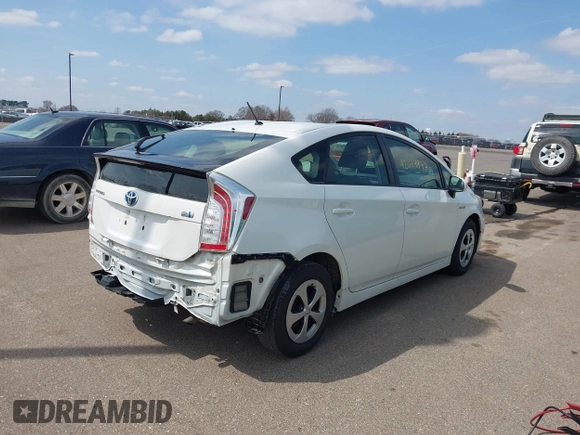 2013 Toyota Prius One with VIN JTDKN3DU3D5642908, listed as a IAAI auction lot 42079977 with 151,986 mi miles and . Bid and sale history available at carsss.com. Image 4.
