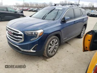 2020 GMC Terrain SLT with VIN 3GKALVEX1LL104944, listed as a Copart auction lot 46855375 with 82,783 mi miles and Salvage Title. Bid and sale history available at carsss.com. Image 1.