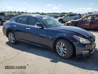 2015 Infiniti Q70 with VIN JN1BY1AR5FM561805, listed as a Copart auction lot 57892685 with 208,526 mi miles and Salvage title. Bid and sale history available at DreamBid. Image 4.