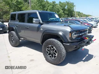 2023 Ford Bronco with VIN 1FMEE5DP8PLA91454, listed as a IAAI auction lot 42805631 with 49,354 mi miles and . Bid and sale history available at DreamBid. Image 1.
