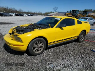2005 Ford Mustang Deluxe with VIN 1ZVFT80N055243648, listed as a Copart auction lot 50080295 with 122,686 mi miles and Salvage Title. Bid and sale history available at carsss.com. Image 1.