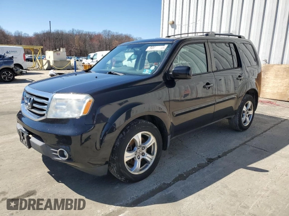 2013 Honda Pilot EX-L with VIN 5FNYF4H59DB003480, listed as a Copart auction lot 50024455 with 120,957 mi miles and Salvage Title. Bid and sale history available at DreamBid. Image 1.
