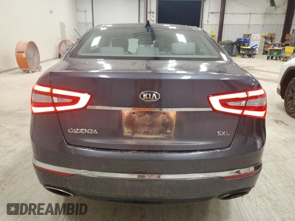 2014 Kia Cadenza Premium with VIN KNALN4D70E5165793, listed as a Copart auction lot 82120484 with 75,129 mi miles and Salvage Title. Bid and sale history available at carsss.com. Image 6.