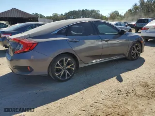 2021 Honda Civic Sedan Sport with VIN 19XFC2F83ME202600, listed as a Copart auction lot 77678754 with 66,978 mi miles and Salvage Title. Bid and sale history available at carsss.com. Image 3.
