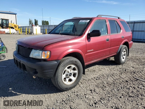 2004 Isuzu Rodeo S with VIN 4S2DM58W844300545, listed as a Copart auction lot 72277394 with Not Provided miles and Clean Title. Bid and sale history available at DreamBid. Image 1.