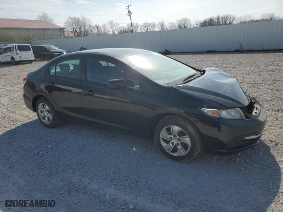 2015 Honda Civic Sedan LX with VIN 19XFB2F58FE103928, listed as a Copart auction lot 49826405 with 91,661 mi miles and Salvage Title. Bid and sale history available at carsss.com. Image 4.