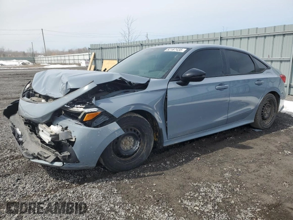2022 Honda Civic Sedan Sport with VIN 2HGFE2F54NH101802, listed as a Copart auction lot 52187435 with 177,256 mi miles and Salvage Title. Bid and sale history available at carsss.com. Image 1.