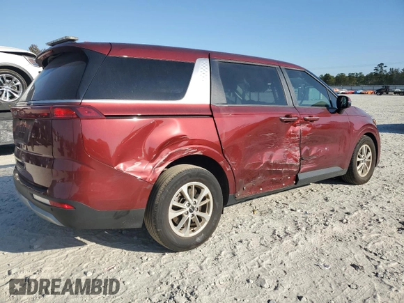 2024 Kia Carnival LX with VIN KNDNB4H39R6319929, listed as a Copart auction lot 75566954 with 35,220 mi miles and Salvage Title. Bid and sale history available at carsss.com. Image 3.