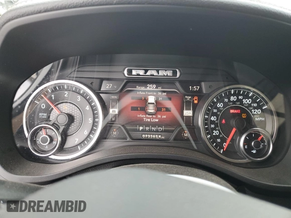 2020 Ram 1500 Laramie with VIN 1C6RREDT8LN277766, listed as a Copart auction lot 88015695 with 73,363 mi miles and Salvage title. Bid and sale history available at DreamBid. Image 9.