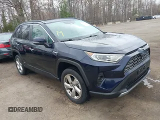 2020 Toyota RAV4 Hybrid Limited with VIN 4T3DWRFV1LU005327, listed as a IAAI auction lot 41886432 with 13,107 mi miles. Bid and sale history available at carsss.com. Image 1.