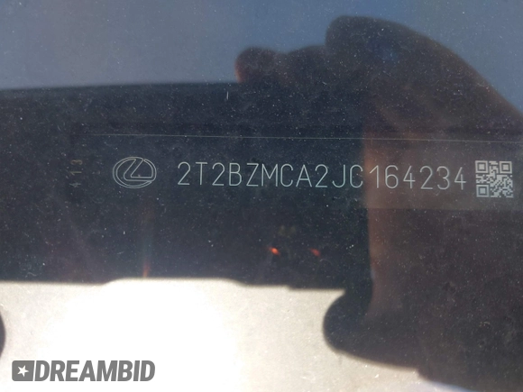2018 Lexus RX 350 with VIN 2T2BZMCA2JC164234, listed as a IAAI auction lot 42030641 with 74,160 mi miles and . Bid and sale history available at DreamBid. Image 9.
