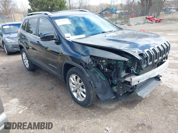 2017 Jeep Cherokee Limited with VIN 1C4PJMDS2HW606827, listed as a IAAI auction lot 42037856 with 89,477 mi miles. Bid and sale history available at carsss.com. Image 1.