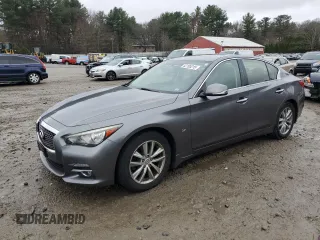 2015 Infiniti Q50 Premium with VIN JN1BV7AR1FM423058, listed as a Copart auction lot 52195215 with 94,797 mi miles and Clean Title. Bid and sale history available at carsss.com. Image 1.