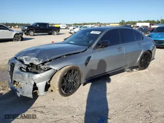 2024 BMW M3 Competition with VIN WBS33AY05RFS22907, listed as a Copart auction lot 83392984 with 5,323 mi miles and Salvage Title. Bid and sale history available at carsss.com. Image 1.