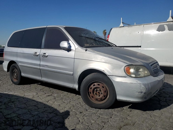 2004 Kia Sedona LX with VIN KNDUP131746573472, listed as a Copart auction lot 80593594 with 187,905 mi miles and Clean Title. Bid and sale history available at carsss.com. Image 4.