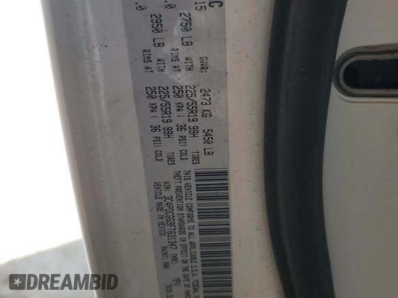 2015 Dodge Journey Crossroad with VIN 3C4PDCGG9FT631347, listed as a Copart auction lot 53991675 with 77,084 mi miles and Salvage Title. Bid and sale history available at DreamBid. Image 13.