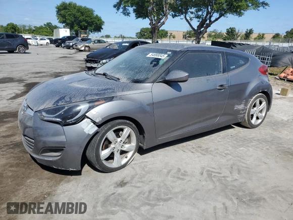 2012 Hyundai Veloster w/Black Int z VIN KMHTC6AD4CU046609, wystawiony jako Copart lot #54888045 z przebiegiem 152 997 mil mil oraz Szkoda całkowita • Salvage title. Historia ofert i sprzedaży dostępna na DreamBid. Obrazek 1.