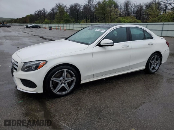 2017 Mercedes-Benz C 300 z VIN WDDWF4KB2HR242736, wystawiony jako Copart lot #57845665 z przebiegiem 138 182 mil mil oraz Szkoda całkowita • Salvage title. Historia ofert i sprzedaży dostępna na DreamBid. Obrazek 1.