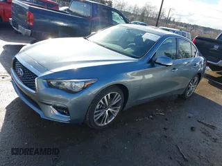 2018 Infiniti Q50 Hybrid Premium with VIN JN1AV7AR7JM540051, listed as a IAAI auction lot 41488180 with 1,110 mi miles and . Bid and sale history available at carsss.com. Image 17.
