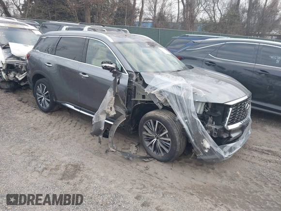 2023 Infiniti QX60 Sensory с VIN 5N1DL1GS4PC332940, выставлен на аукционе IAAI как лот 41585023 с пробегом 32 543 миль миль и . История ставок и продаж доступна на DreamBid. Изображение 1.