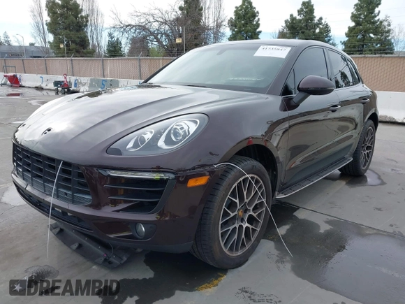 2015 Porsche Macan S with VIN WP1AB2A51FLB66506, listed as a IAAI auction lot 41735847 with 91,690 mi miles. Bid and sale history available at carsss.com. Image 2.