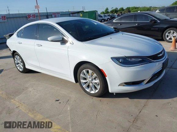2015 Chrysler 200 C with VIN 1C3CCCCB0FN525031, listed as a IAAI auction lot 41998163 with 85,197 mi miles and . Bid and sale history available at DreamBid. Image 1.