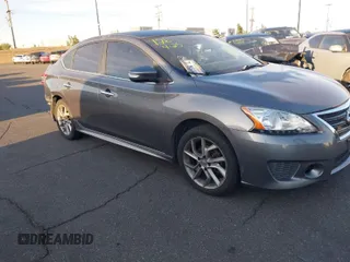 2015 Nissan Sentra S with VIN 3N1AB7AP7FY254051, listed as a IAAI auction lot 41956595 with 104,879 mi miles. Bid and sale history available at carsss.com. Image 1.