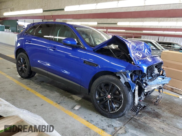 2020 Jaguar F-Pace 25t Premium with VIN SADCJ2FX9LA649485, listed as a Copart auction lot 59782235 with Not provided miles and Salvage title. Bid and sale history available at DreamBid. Image 4.