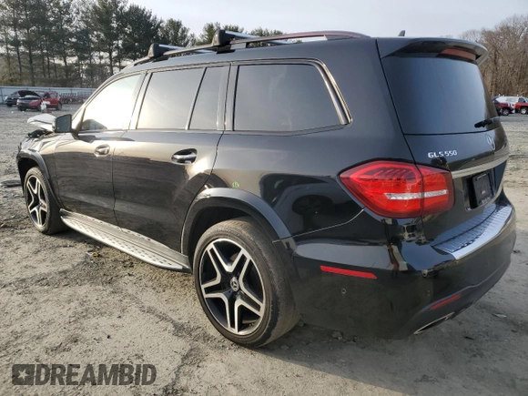 2017 Mercedes-Benz GLS 550 with VIN 4JGDF7DE6HA950752, listed as a Copart auction lot 45538075 with 115,924 mi miles and Salvage title. Bid and sale history available at DreamBid. Image 2.