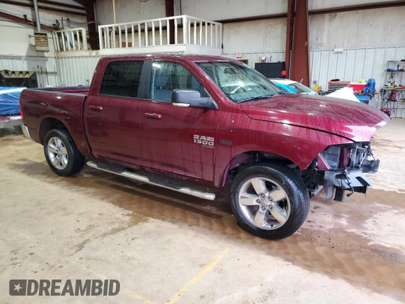 2019 Ram 1500 Classic Lone Star with VIN 1C6RR6LT4KS525941, listed as a Copart auction lot 43277875 with 59,586 mi miles and Salvage Title. Bid and sale history available at carsss.com. Image 4.