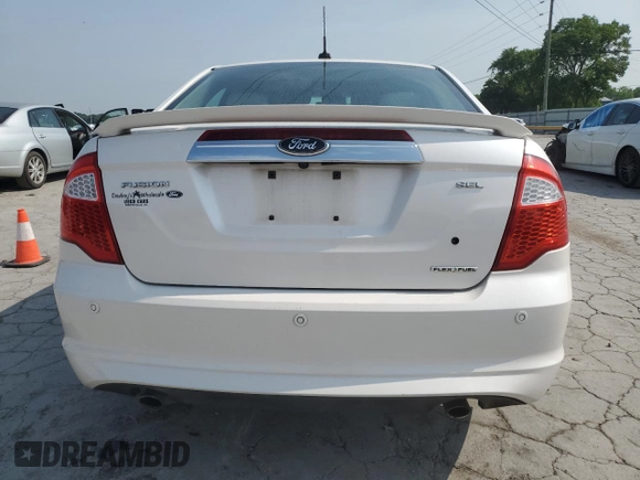 2012 Ford Fusion SEL with VIN 3FAHP0JG7CR428233, listed as a Copart auction lot 60446735 with 271,991 mi miles and Salvage title. Bid and sale history available at DreamBid. Image 6.