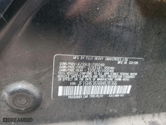 2008 Subaru Impreza Wagon (Natl) Outback Sport with VIN JF1GH63698H828366, listed as a Copart auction lot 80970914 with 162,987 mi miles and Salvage Title. Bid and sale history available at carsss.com. Image 13.