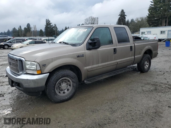 2002 Ford F-250 XL with VIN 1FTNW20S62ED38381, listed as a Copart auction lot 44265915 with 131,549 mi miles and Salvage Title. Bid and sale history available at DreamBid. Image 1.