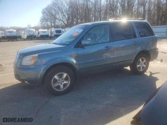2008 Honda Pilot EX-L with VIN 5FNYF18758B028771, listed as a Copart auction lot 45295865 with 167,965 mi miles and Salvage Title. Bid and sale history available at carsss.com. Image 1.